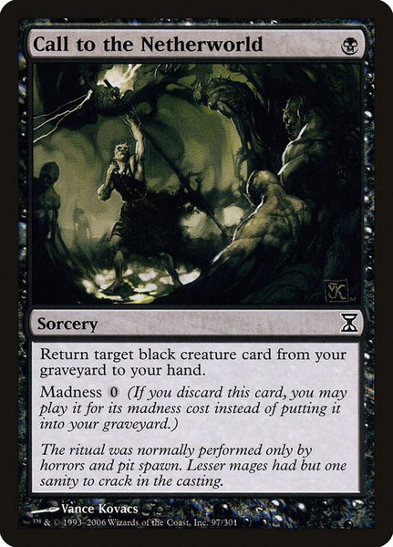 Call to the Netherworld - Time Spiral Magic: The Gathering trading card