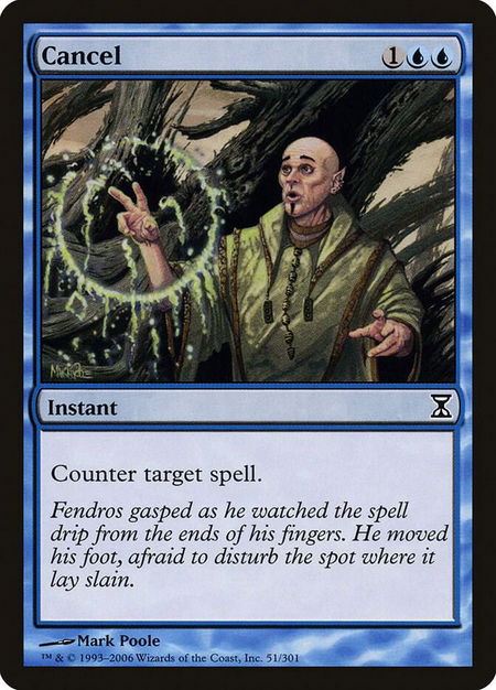 Cancel trading card from Time Spiral Cancel - Time Spiral Magic: The Gathering trading card