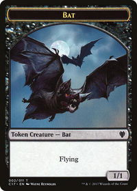 Bat // Vampire Double-Sided Token - Commander 2017 (C17) #2 // 4 - Token Magic: The Gathering Trading Card