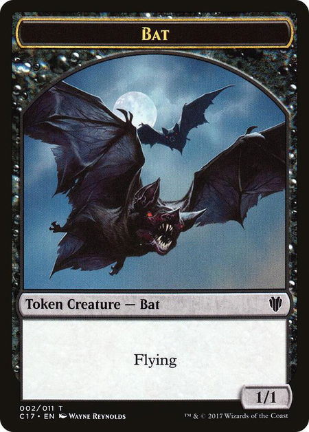 Bat // Vampire Double-Sided Token trading card from Commander 2017 Bat // Vampire Double-Sided Token - Commander 2017 Magic: The Gathering trading card
