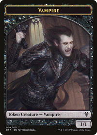 Vampire // Zombie Double-sided Token - Commander 2017 (C17) #4 // 5 - Token Magic: The Gathering Trading Card