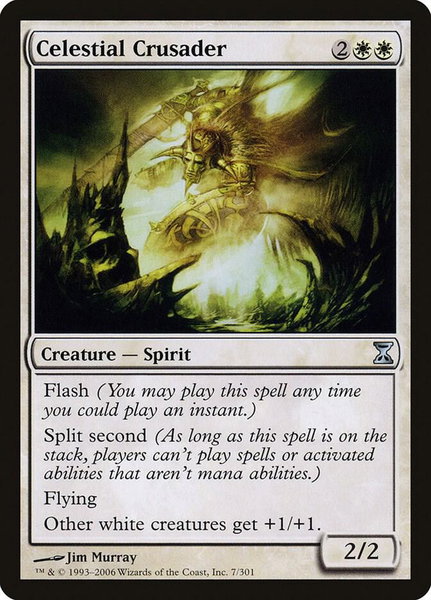 Celestial Crusader - Time Spiral Magic: The Gathering trading card
