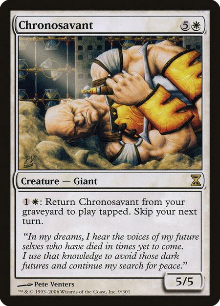 Chronosavant trading card from Time Spiral Chronosavant - Time Spiral Magic: The Gathering trading card