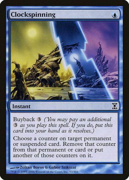 Clockspinning - Time Spiral Magic: The Gathering trading card