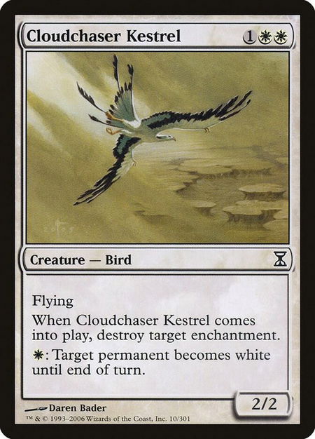 Cloudchaser Kestrel trading card from Time Spiral Cloudchaser Kestrel - Time Spiral Magic: The Gathering trading card