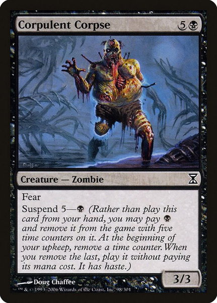 Corpulent Corpse trading card from Time Spiral Corpulent Corpse - Time Spiral Magic: The Gathering trading card
