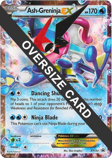 Ash-Greninja EX - XY133 (XY Black Star Promos) trading card from Jumbo Cards Ash-Greninja EX - XY133 (XY Black Star Promos) - Jumbo Cards Pokémon trading card