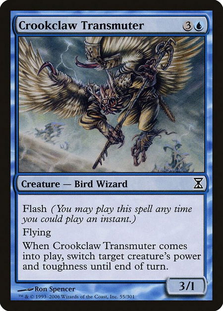 Crookclaw Transmuter trading card from Time Spiral Crookclaw Transmuter - Time Spiral Magic: The Gathering trading card