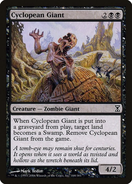 Cyclopean Giant trading card from Time Spiral Cyclopean Giant - Time Spiral Magic: The Gathering trading card