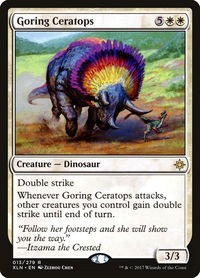 Goring Ceratops - Ixalan (XLN) #13 - Rare Magic: The Gathering Trading Card