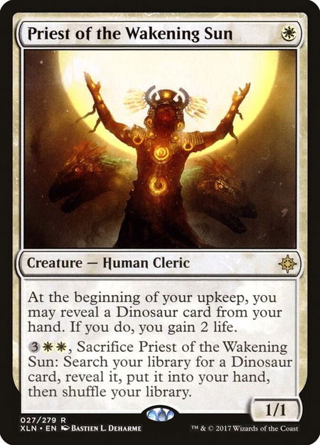 Priest of the Wakening Sun - Ixalan Magic: The Gathering trading card