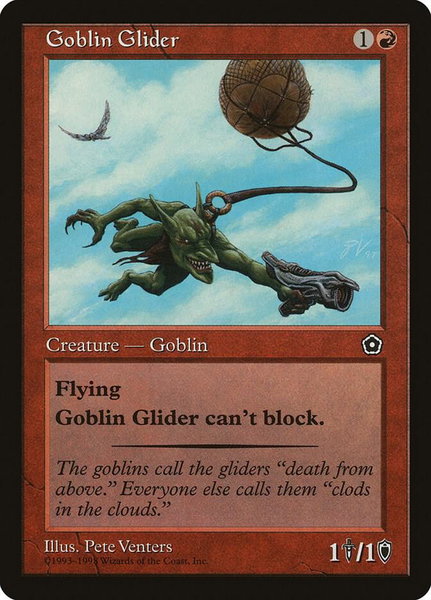 Goblin Glider trading card from Portal Second Age Goblin Glider - Portal Second Age Magic: The Gathering trading card