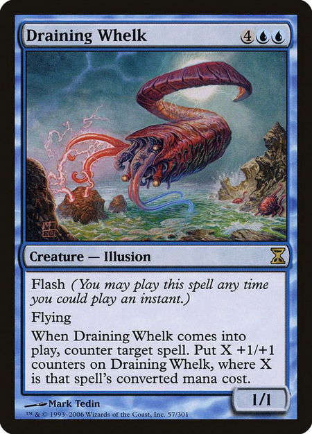 Draining Whelk trading card from Time Spiral Draining Whelk - Time Spiral Magic: The Gathering trading card
