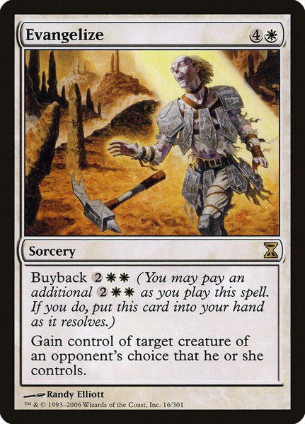 Evangelize - Time Spiral Magic: The Gathering trading card