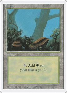 Forest (A) - Revised Edition (3ED) #284 - Land Magic: The Gathering Trading Card