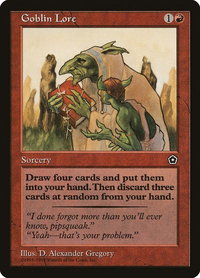 Goblin Lore - Portal Second Age (P02) #99 - Uncommon Magic: The Gathering Trading Card