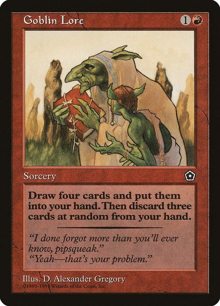 Goblin Lore - Portal Second Age Magic: The Gathering trading card