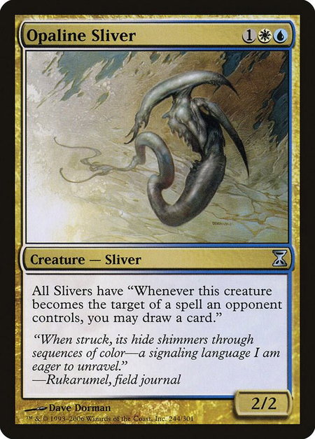 Opaline Sliver - Time Spiral Magic: The Gathering trading card