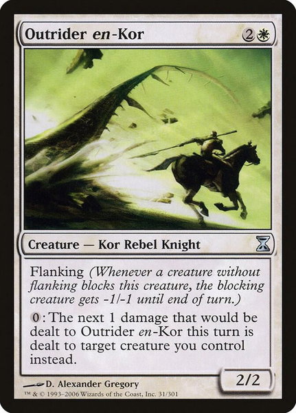 Outrider en-Kor - Time Spiral Magic: The Gathering trading card