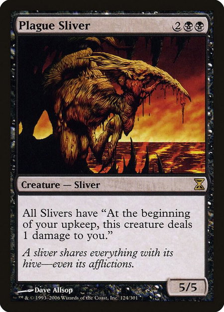 Plague Sliver - Time Spiral Magic: The Gathering trading card