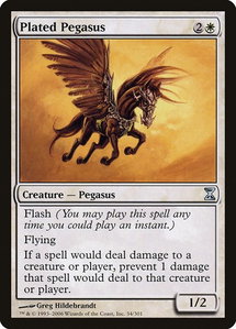 Plated Pegasus - Time Spiral (TSP) #34 - Uncommon Magic: The Gathering Trading Card