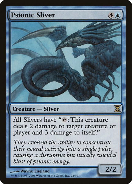 Psionic Sliver - Time Spiral Magic: The Gathering trading card