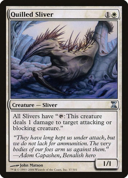 Quilled Sliver - Time Spiral Magic: The Gathering trading card