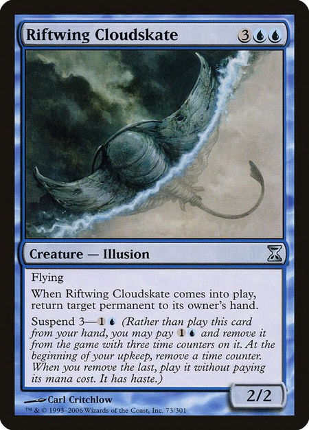 Riftwing Cloudskate trading card from Time Spiral Riftwing Cloudskate - Time Spiral Magic: The Gathering trading card