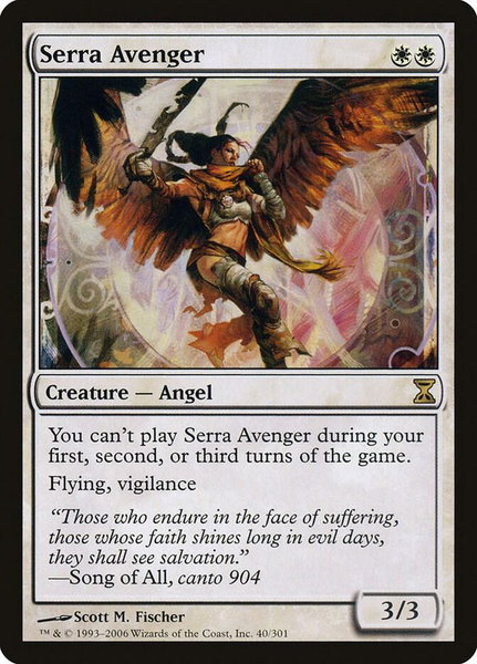Serra Avenger - Time Spiral Magic: The Gathering trading card