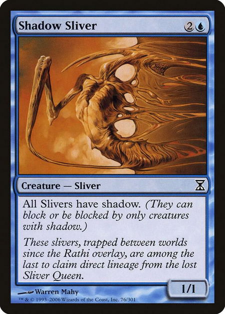 Shadow Sliver - Time Spiral Magic: The Gathering trading card