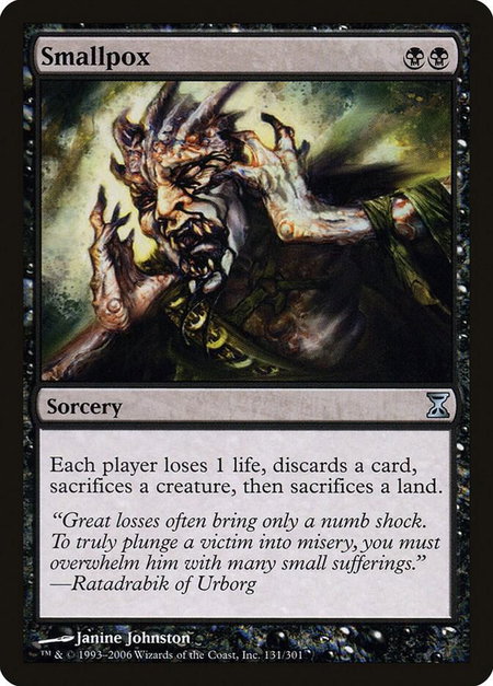 Smallpox - Time Spiral Magic: The Gathering trading card