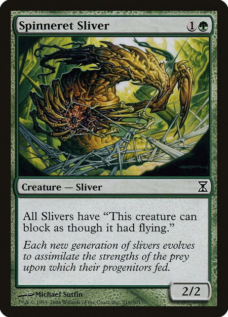 Spinneret Sliver - Time Spiral Magic: The Gathering trading card