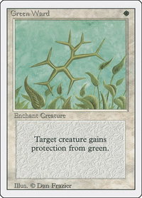 Green Ward - Revised Edition (3ED) #20 - Uncommon Magic: The Gathering Trading Card