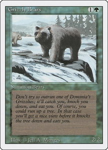 Grizzly Bears - Revised Edition (3ED) #null - Common Magic: The Gathering Trading Card