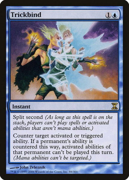 Trickbind trading card from Time Spiral Trickbind - Time Spiral Magic: The Gathering trading card