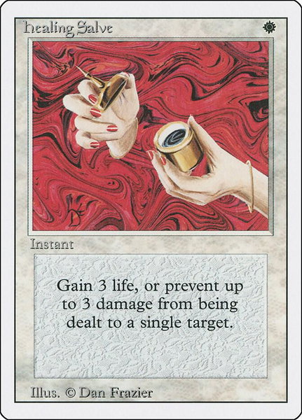 Healing Salve trading card from Revised Edition Healing Salve - Revised Edition Magic: The Gathering trading card