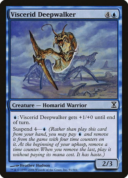 Viscerid Deepwalker trading card from Time Spiral Viscerid Deepwalker - Time Spiral Magic: The Gathering trading card
