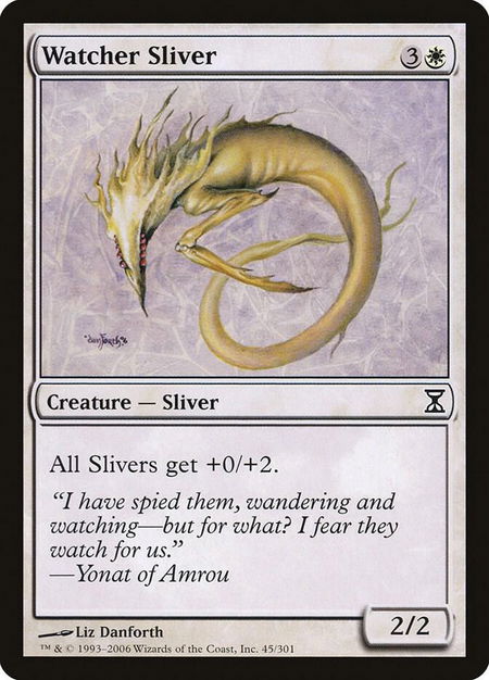 Watcher Sliver - Time Spiral Magic: The Gathering trading card