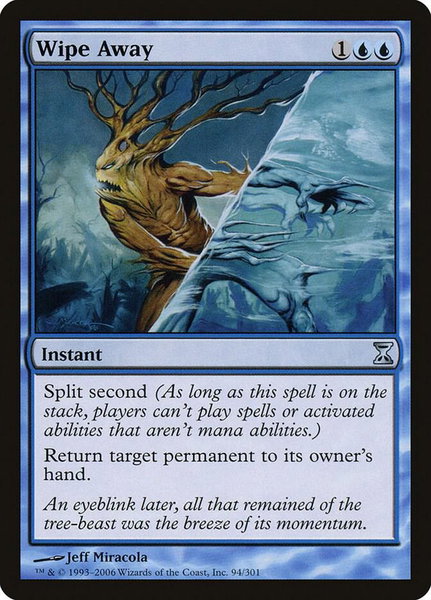 Wipe Away - Time Spiral Magic: The Gathering trading card