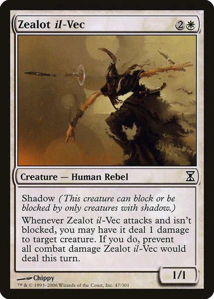 Zealot il-Vec trading card from Time Spiral Zealot il-Vec - Time Spiral Magic: The Gathering trading card