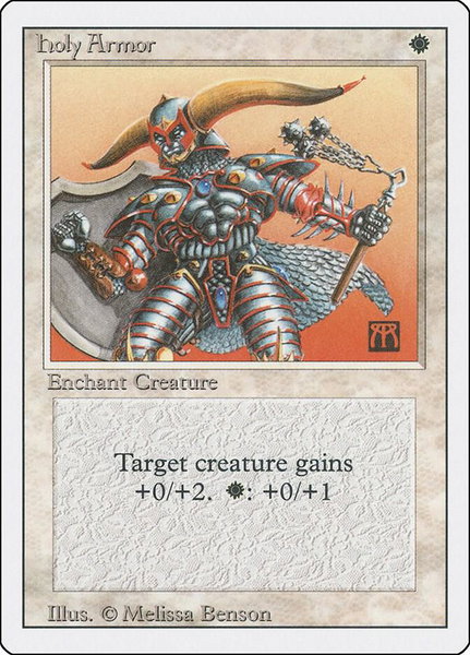 Holy Armor trading card from Revised Edition Holy Armor - Revised Edition Magic: The Gathering trading card