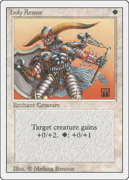 Holy Armor - Revised Edition Magic: The Gathering trading card