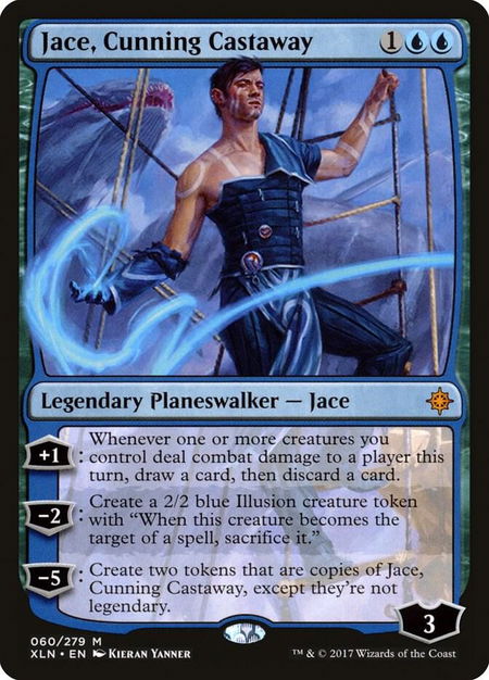 Jace, Cunning Castaway - Ixalan Magic: The Gathering trading card