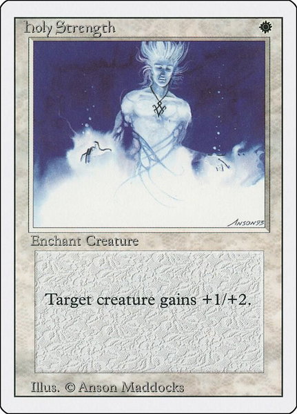 Holy Strength trading card from Revised Edition Holy Strength - Revised Edition Magic: The Gathering trading card