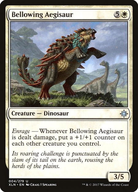 Bellowing Aegisaur - Ixalan Magic: The Gathering trading card