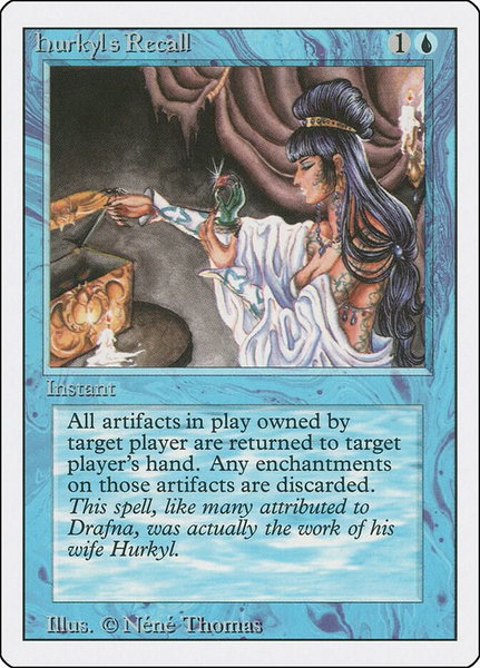 Hurkyl's Recall trading card from Revised Edition Hurkyl's Recall - Revised Edition Magic: The Gathering trading card