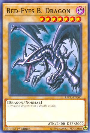 Red-Eyes B. Dragon trading card from Legendary Duelists Red-Eyes B. Dragon - Legendary Duelists YuGiOh trading card