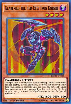 Gearfried the Red-Eyes Iron Knight - Legendary Duelists YuGiOh trading card