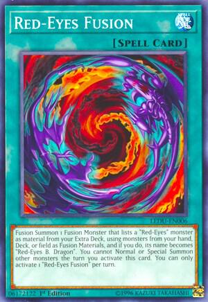 Red-Eyes Fusion - Legendary Duelists YuGiOh trading card