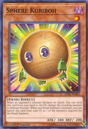 Sphere Kuriboh trading card from Legendary Duelists Sphere Kuriboh - Legendary Duelists YuGiOh trading card